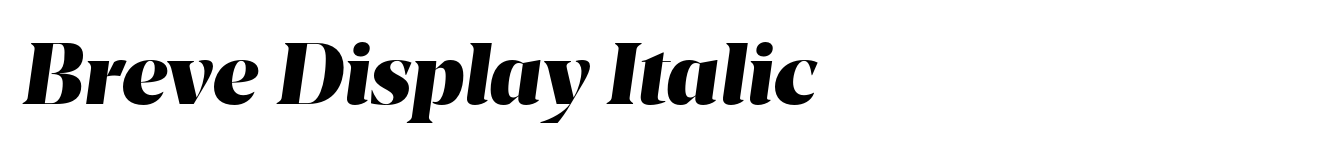 Breve Display Italic
